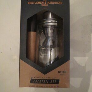 Williams Sonoma Cocktail Set - Muddler & Glass Jar - New in Box